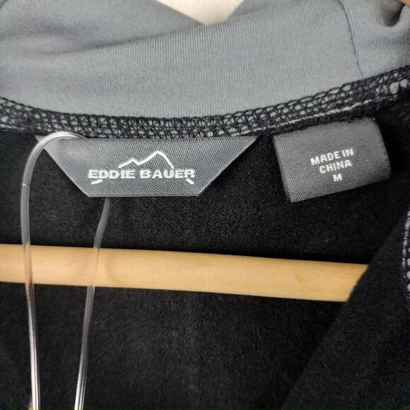 NEW Eddie Bauer Jacket Women M Black Sport Hooded Full Zip Fleece Soft Shell NWT - Picture 12 of 16